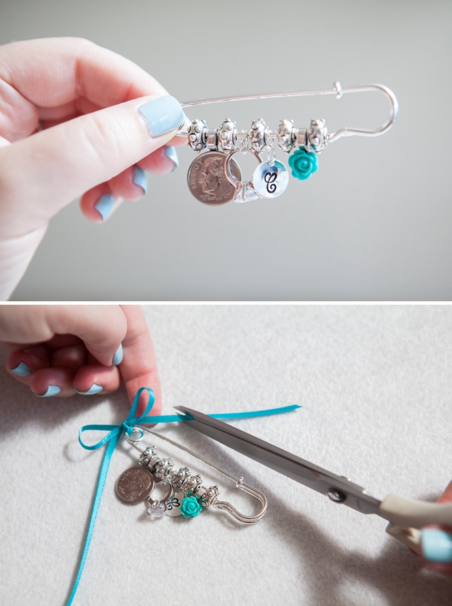 Make Your Own Something Old New Borrowed Blue Dress Pin