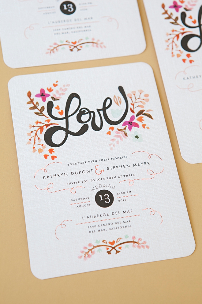 DIY - how to glitter store bought wedding invitations