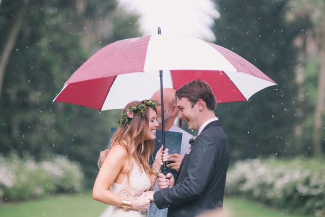 Lovely boho wedding in the rain...