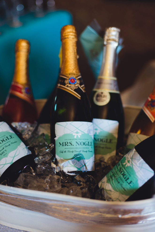 Personalized champagne bottle labels