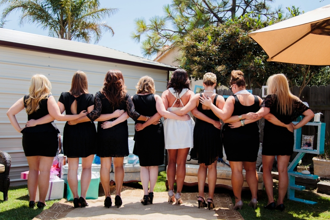 Bride and bridesmaids