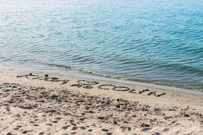 names written in the sand