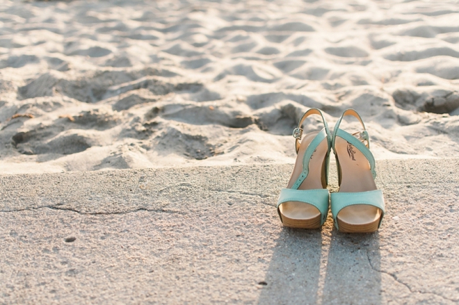 turquoise wedding shoes