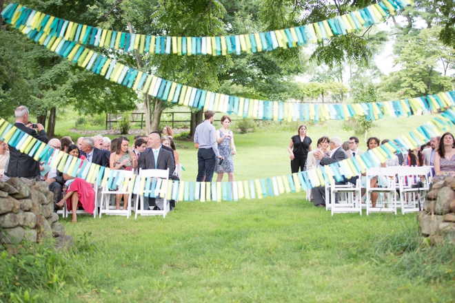 Colorful wedding ceremony backdrop