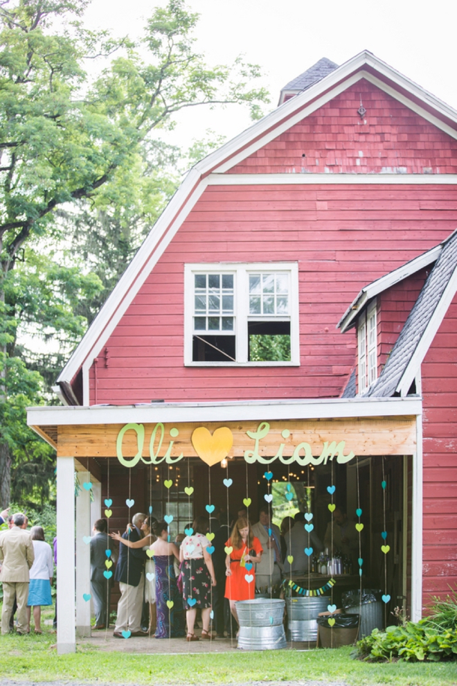 DIY barn wedding reception