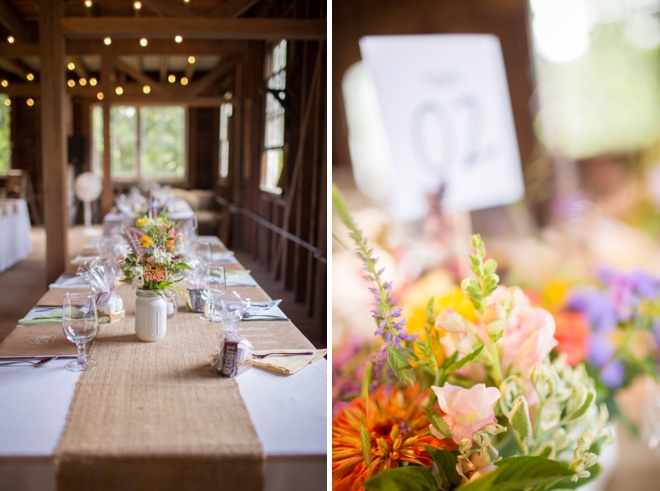 DIY barn wedding decor