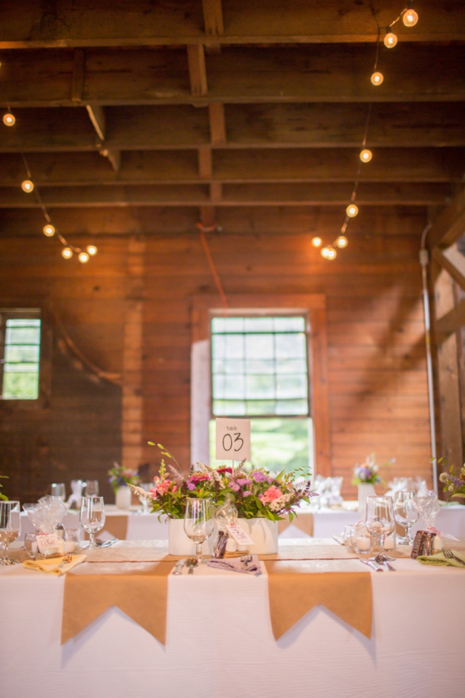 DIY barn wedding decor