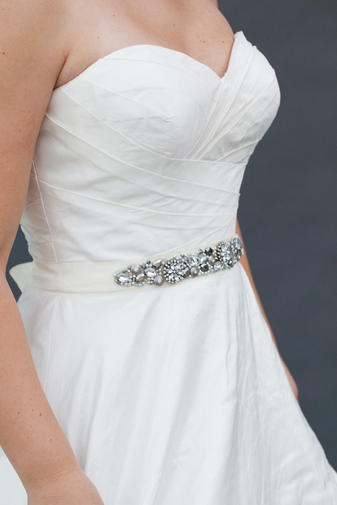 DIY rhinestone bridal sash