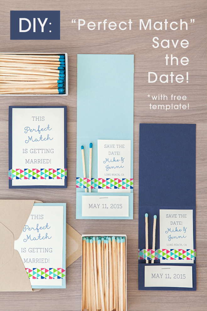 DIY Perfect Match Save the Date Invitations