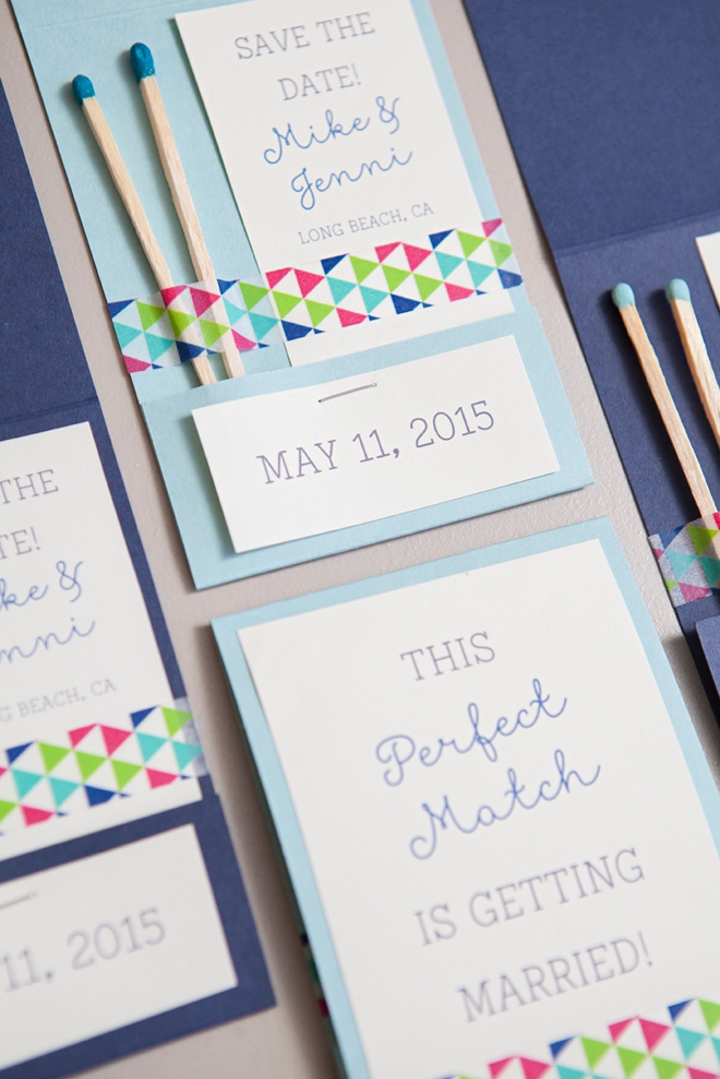 DIY Perfect Match Save the Date Invitations