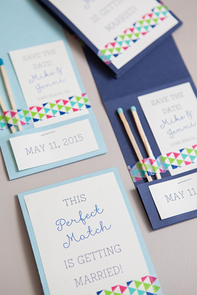 DIY Perfect Match Save the Date Invitations