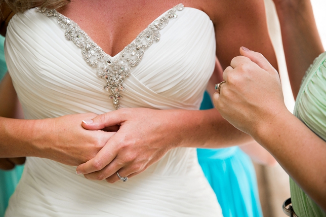 Wedding dress close up