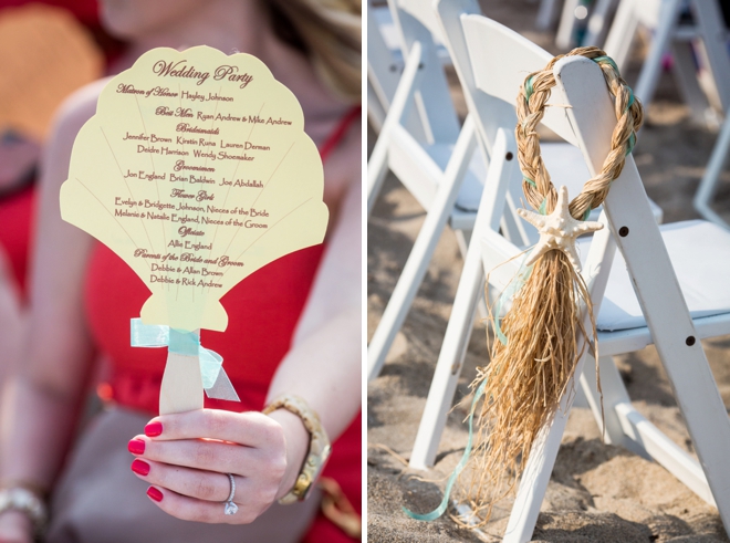 Beach wedding ceremony