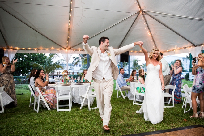 Bride and groom grand entrance