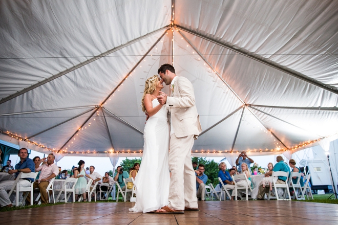 Bride and groom first dance