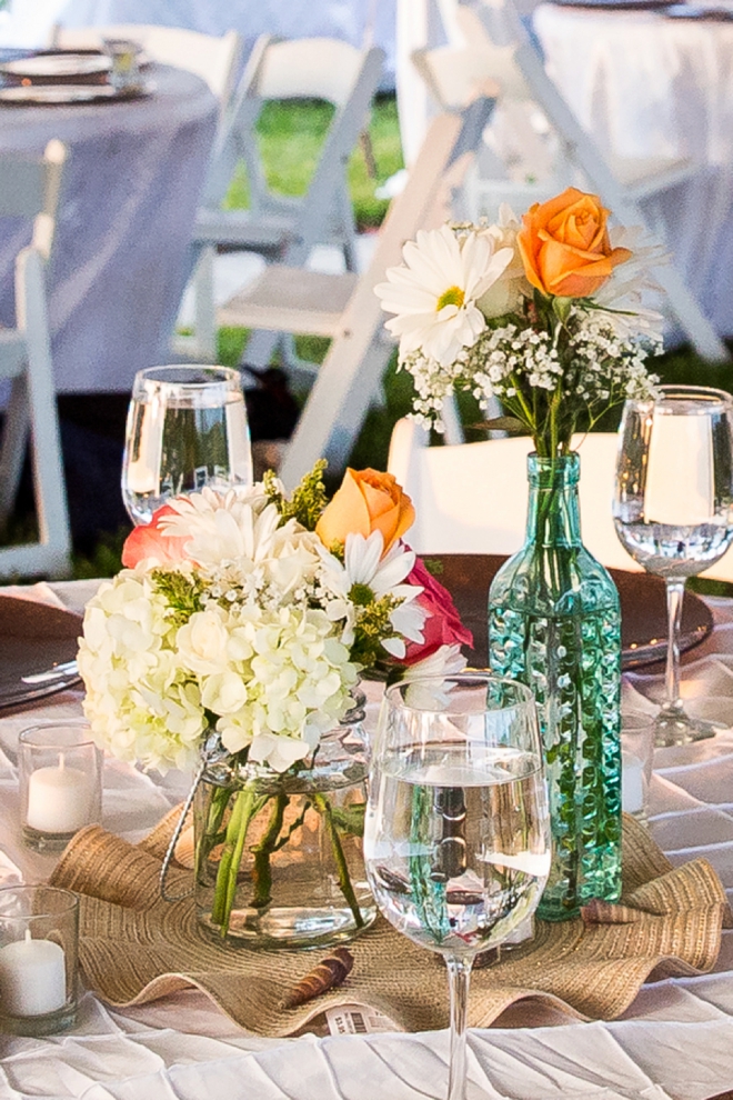 beach wedding table decor