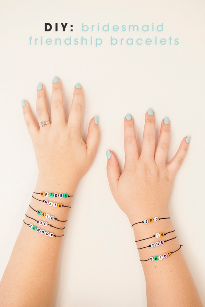 DIY - bridesmaid friendship bracelets