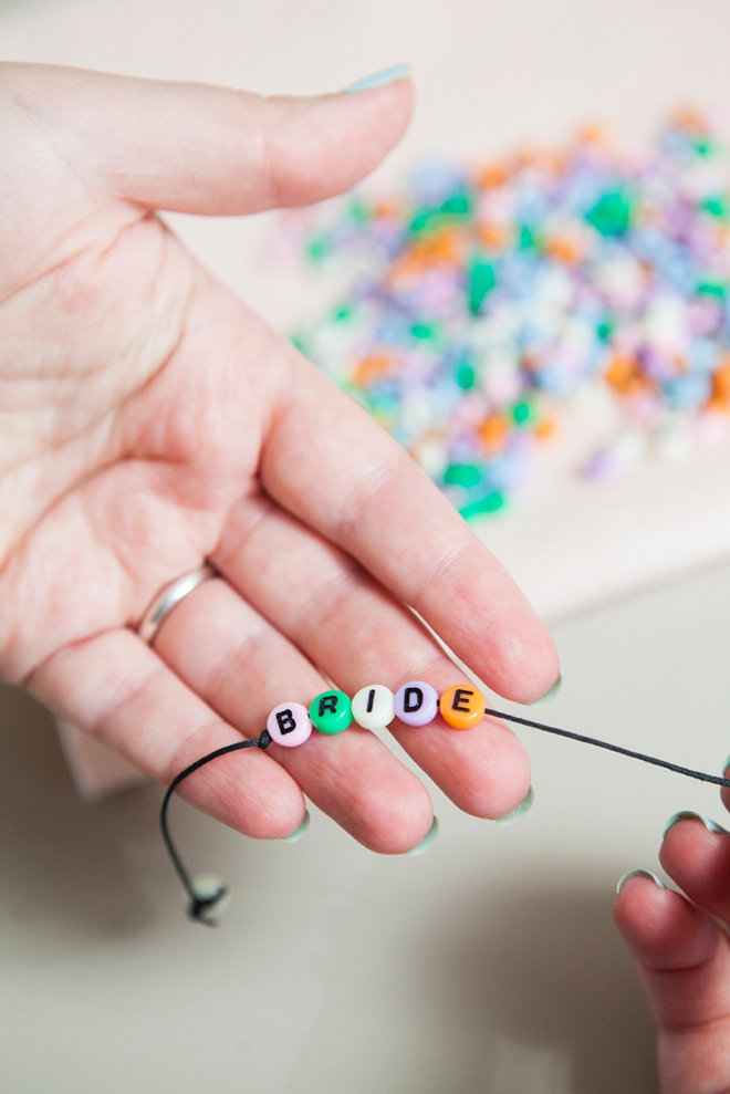 How to make simple DIY Alphabet Bridesmaid Bracelets