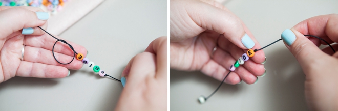 How to make simple DIY Alphabet Bridesmaid Bracelets