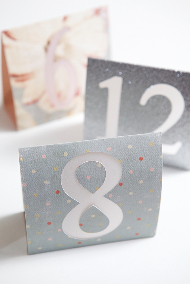 DIY Wedding -- How to make simple table numbers with the Cricut Explore