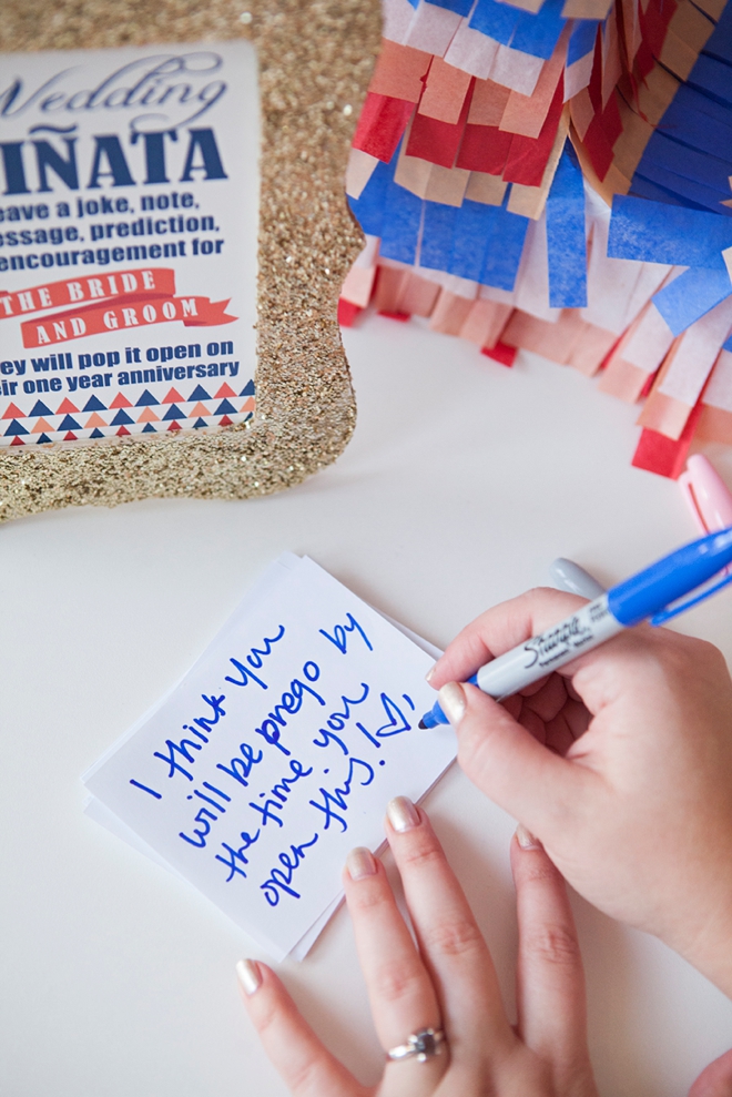 DIY Wedding // How to make a unique piñata guest book!