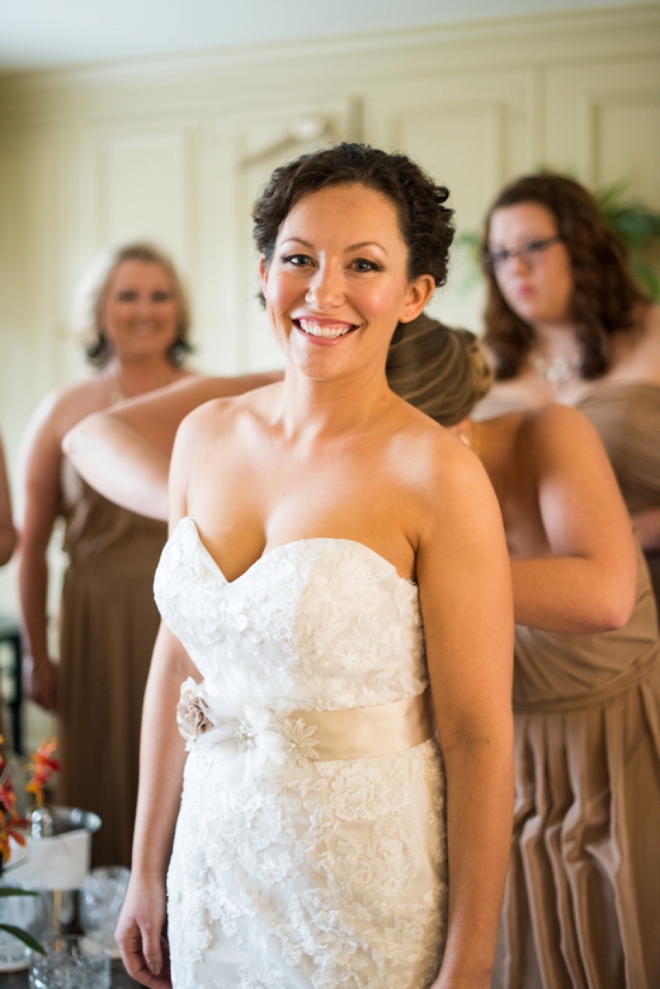 Bride getting ready