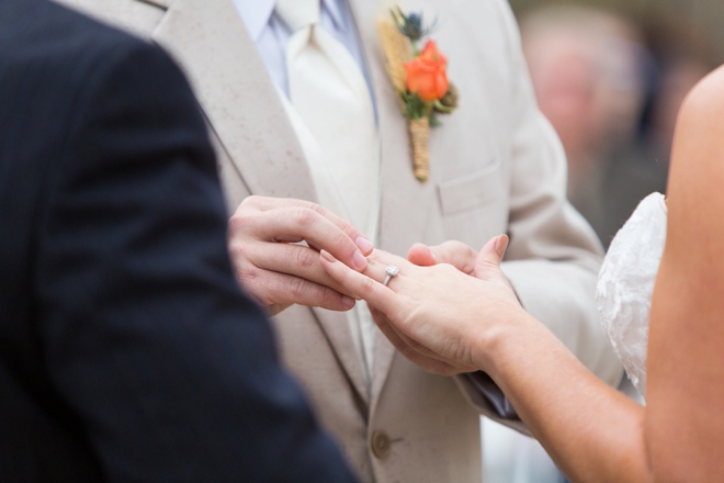 Putting the ring on her finger