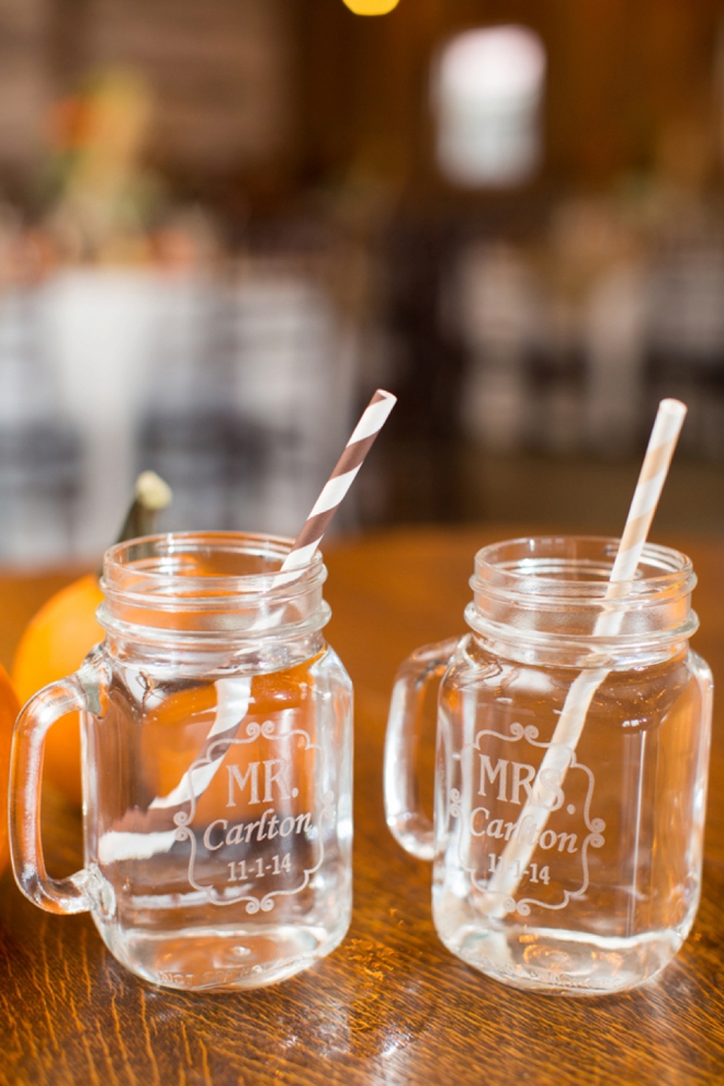 Mr and Mrs mason jar mugs