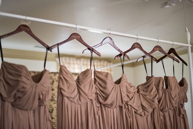DIY simple bridesmaid hangers