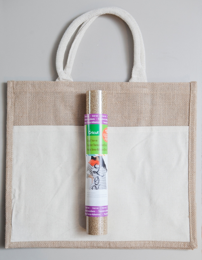 DIY - How to customize a tote bag with glitter iron-on material!