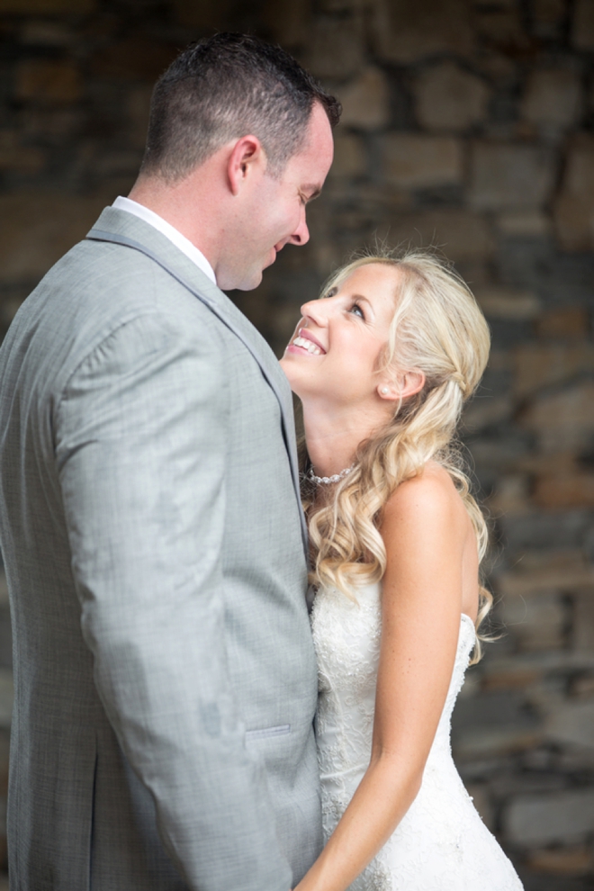 Happy bride and groom