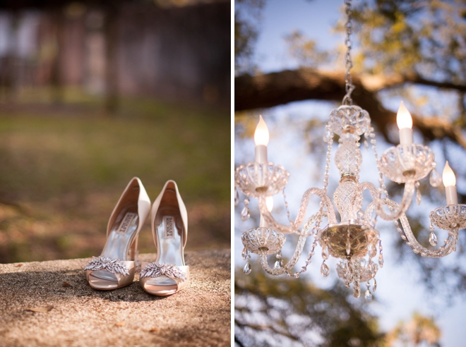 Shoes and chandeliers