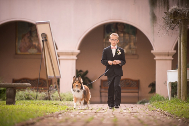 Ring bearer and dog