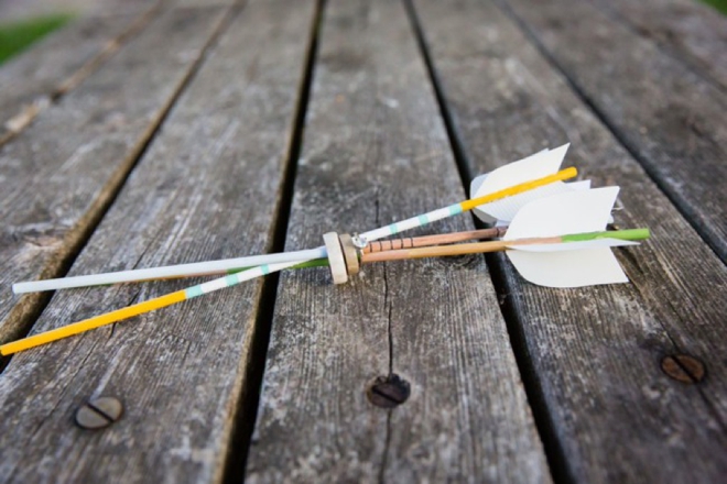 Wedding rings on arrows