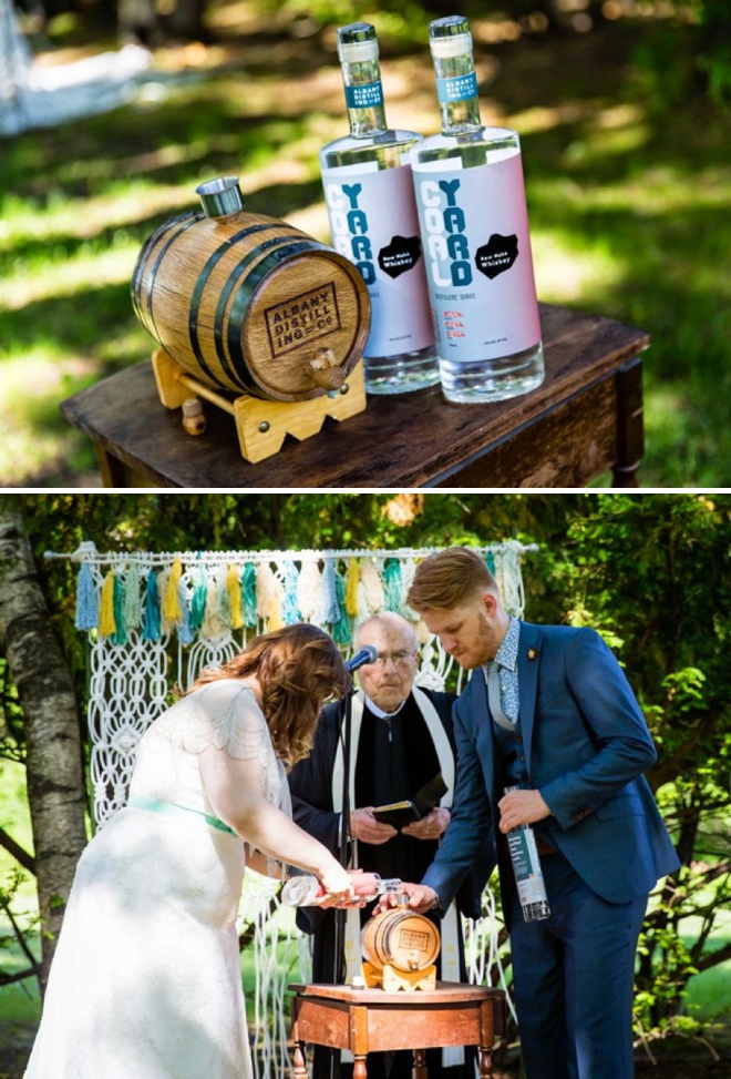 Making Whiskey in the wedding ceremony