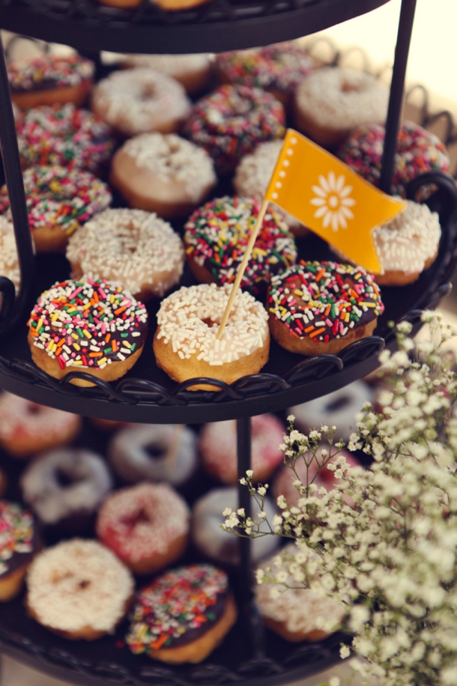 Mini donuts for wedding dessert!