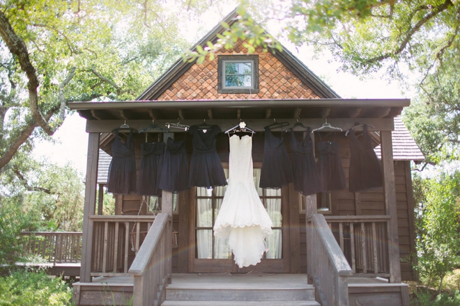 Bride and bridesmaid dresses