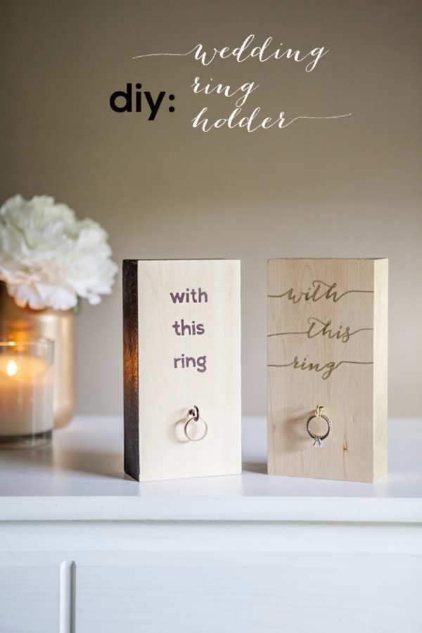 DIY Gift // Learn how to make this super chic wedding ring holder!