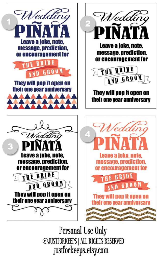 DIY Wedding // How to make a unique piñata guest book!