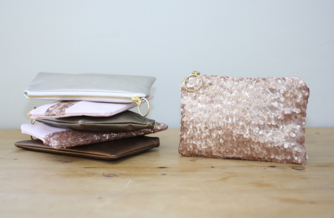 Metallic and Sequin bags from Almquist Design Studio