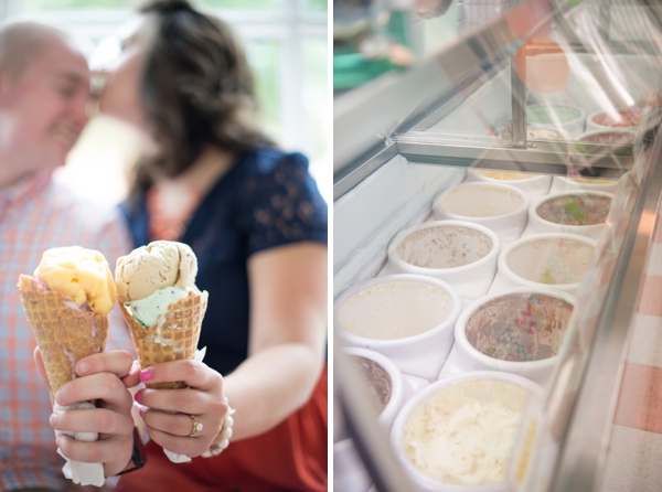 Ice Cream Parlor engagement shoot