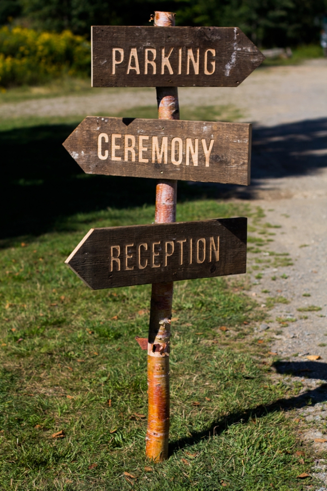 Wedding directional sign