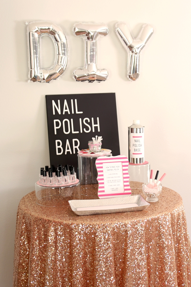 DIY Nail Polish Bar! Perfect for a bridal shower or girly party!