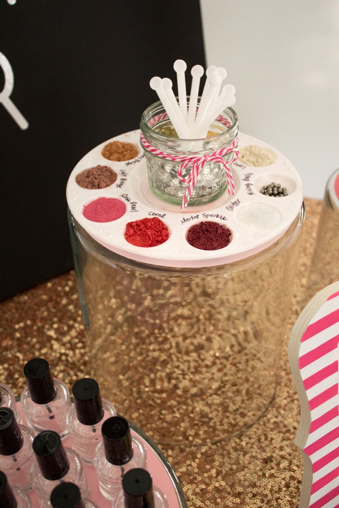 Check out this gorgeous DIY Nail Polish Bar!