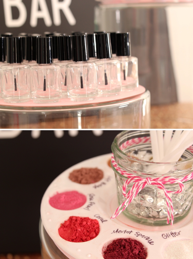 Check out this gorgeous DIY Nail Polish Bar!