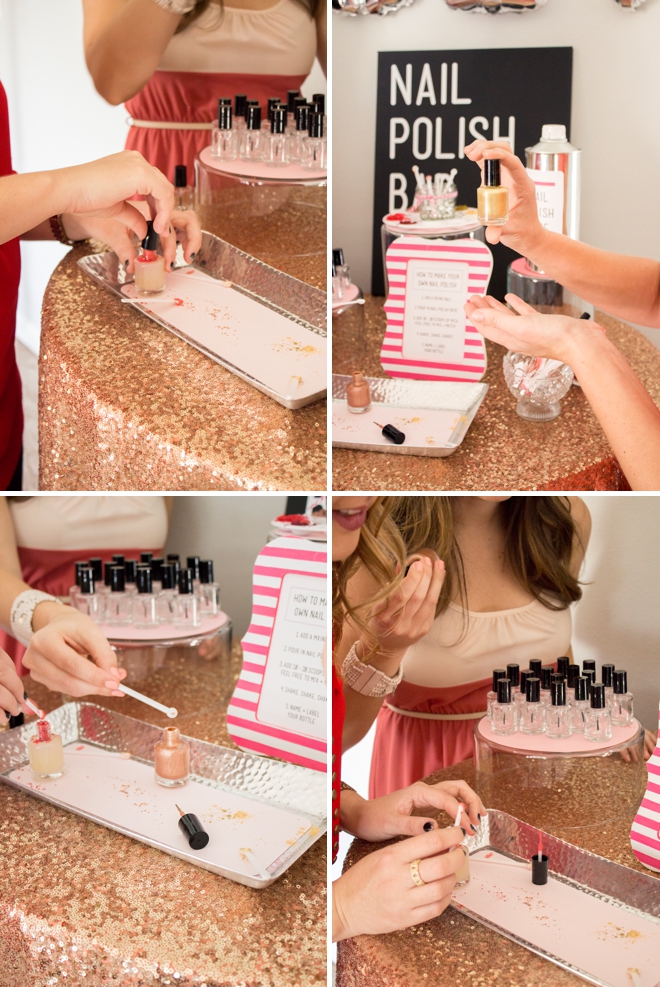 Check out this gorgeous DIY Nail Polish Bar!