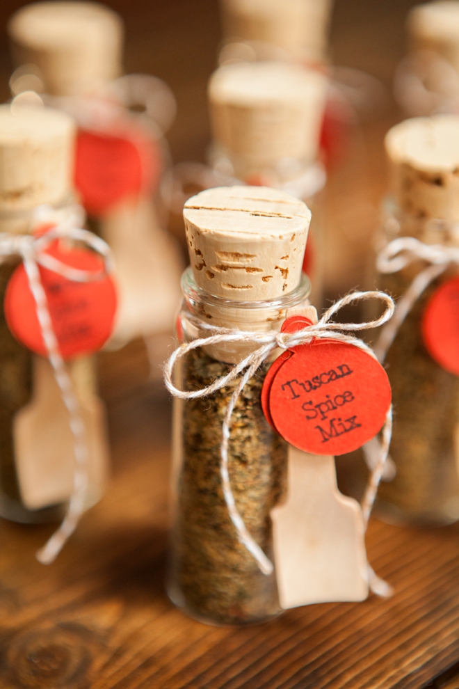 Make your own adorable spice dip mix wedding  favors  