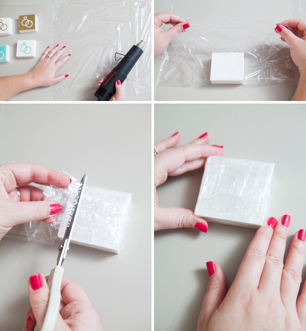DIY Wedding -- How to make stenciled soap favors!