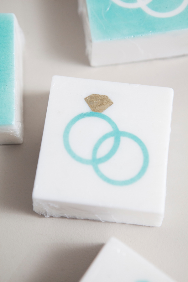 DIY Wedding -- How to make stenciled soap favors!