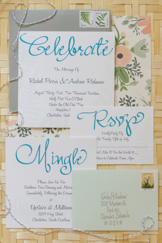 Handmade wedding invitations